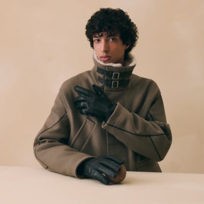 H Loop gloves - Black | Hermès USA